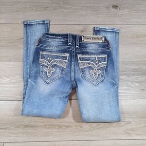 Rock Revival Leni Ankle Skinny Jeans | Women's Size 24 | 26" Inseam | Medium Was
